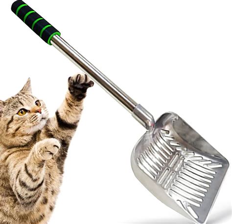 metal cat box scoop|SunGrow Cat Long Handle Metal Scoop for Clumping .